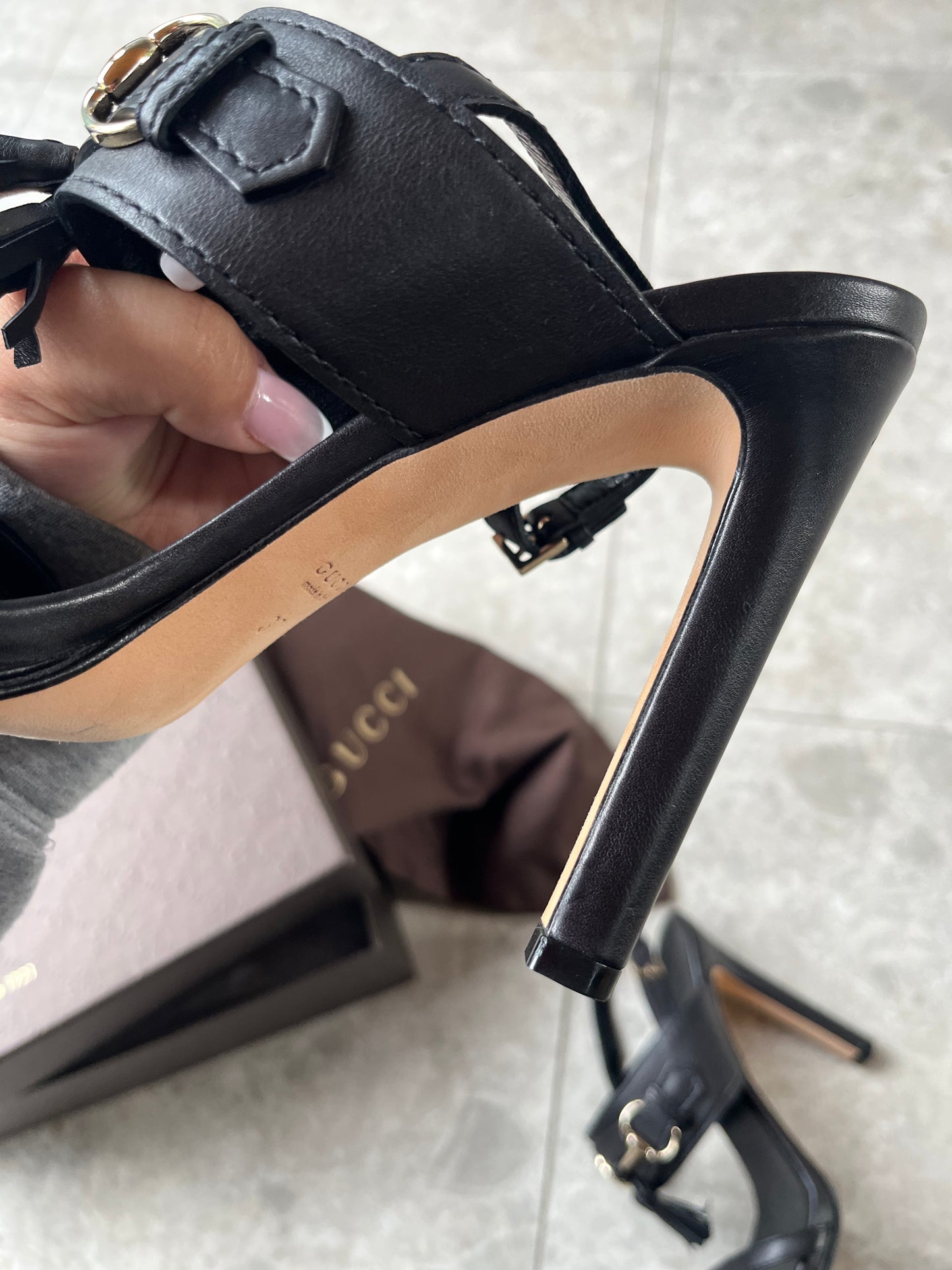 Authentic Gucci Horsebit Tassle Heels