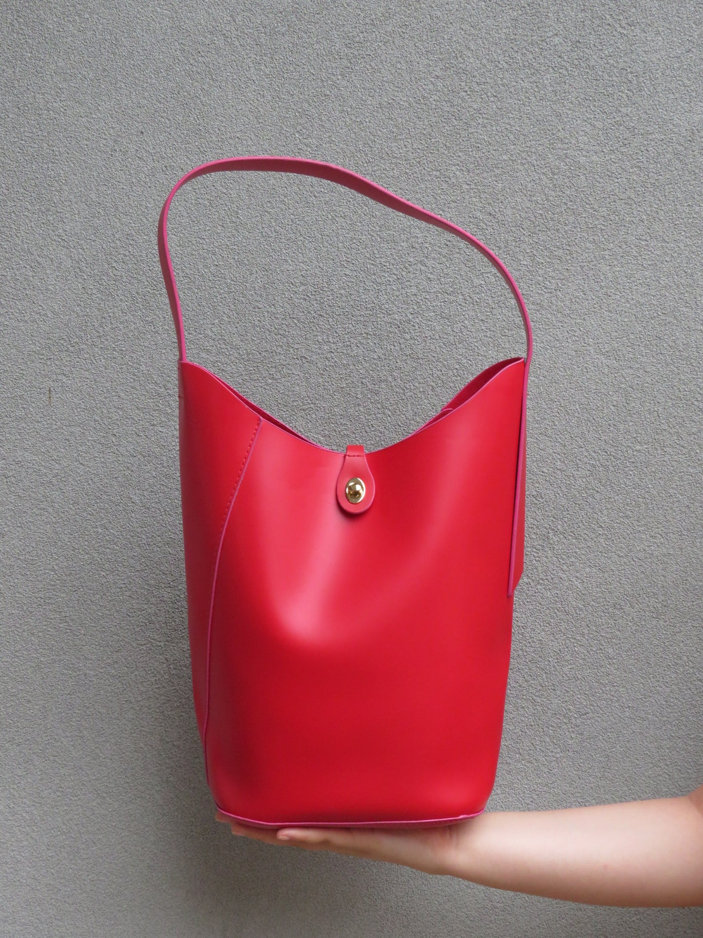Red Bucket Bag