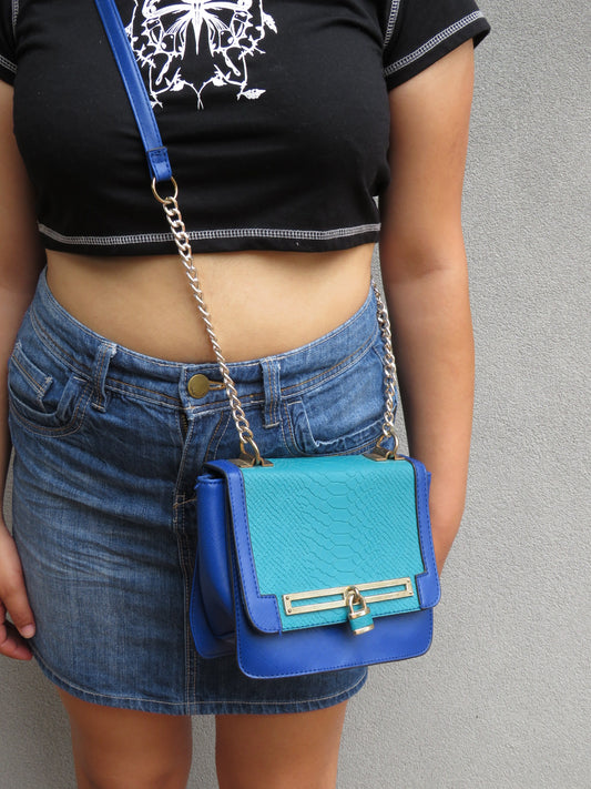 Two Blue CrossBody Bag