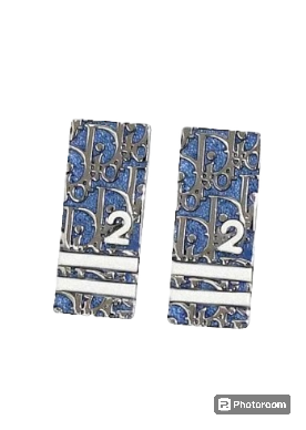 Monogram Dior No.2 Blue Earrings